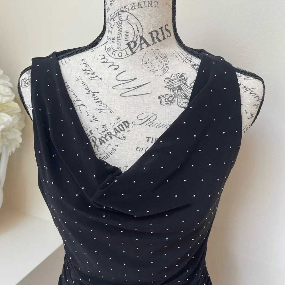 White‎ House Black Market Black Top With Sparkles - Picture 2 of 14